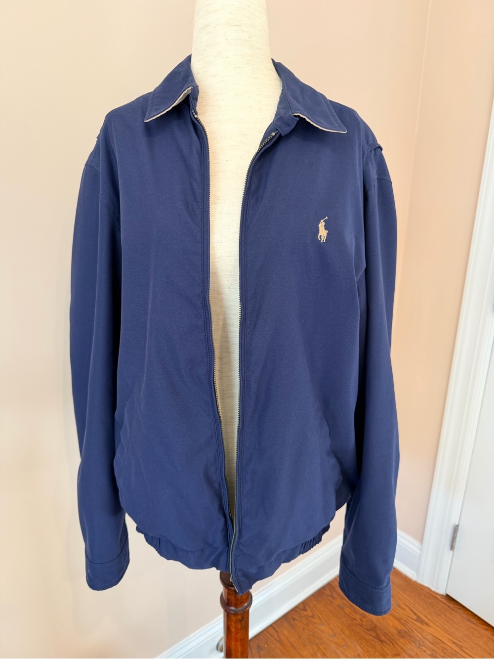 Polo by Ralph Lauren Navy Lightweight Zip Jacket with Polo Pony